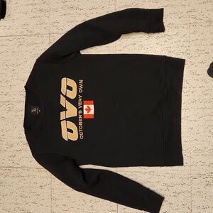 OVO Octobers Very Own Black Embroidered Logo Pullover Crewneck Sweater